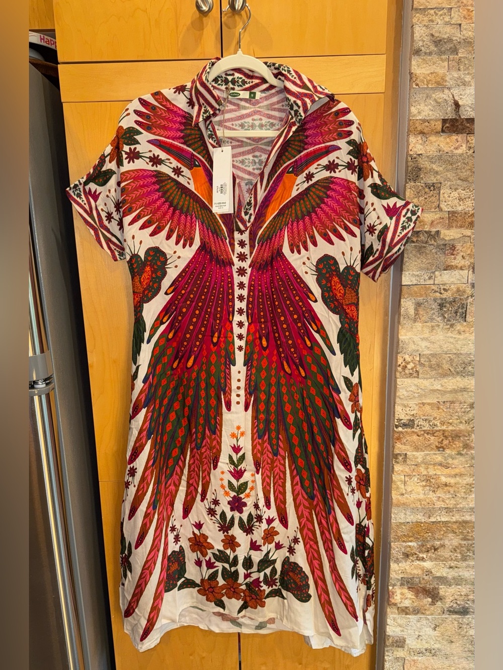 Vibrant Button-Front Dress